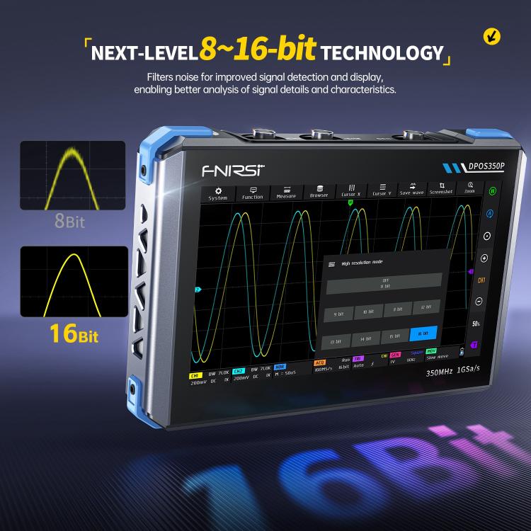 FNIRSI DPOS350P 4 in 1 7 inch IPS HD Touch Screen 350M Tablet Oscilloscope