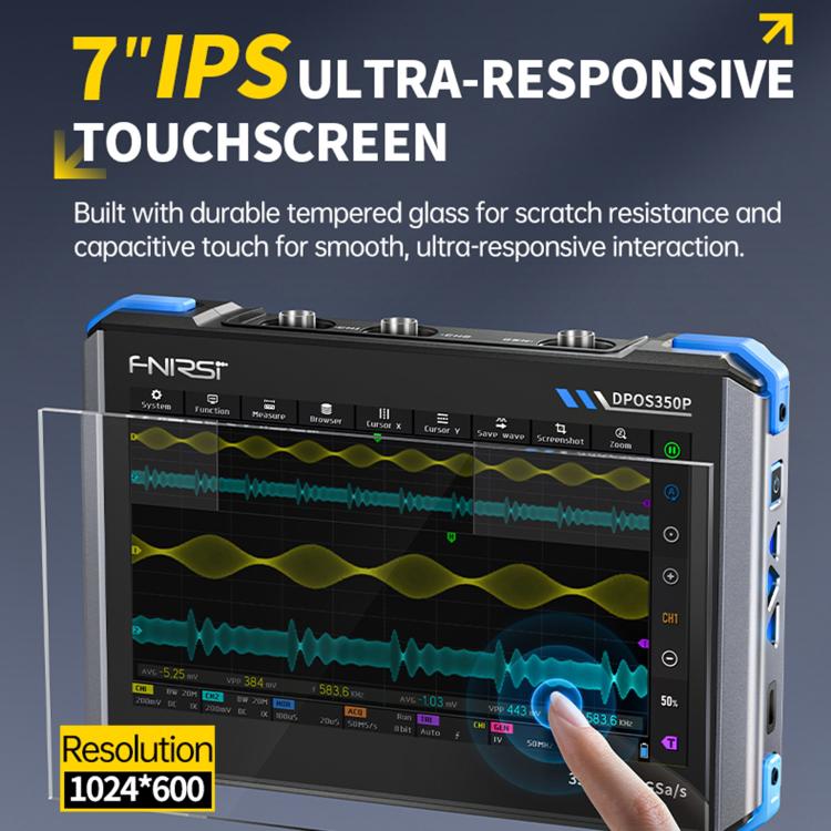 FNIRSI DPOS350P 4 in 1 7 inch IPS HD Touch Screen 350M Tablet Oscilloscope