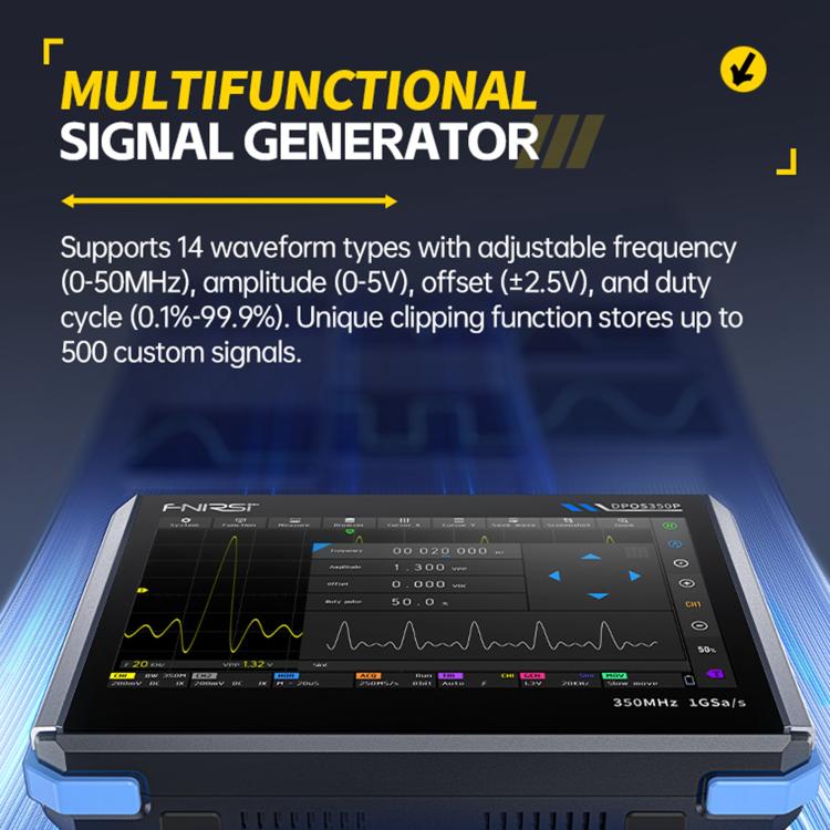 FNIRSI DPOS350P 4 in 1 7 inch IPS HD Touch Screen 350M Tablet Oscilloscope