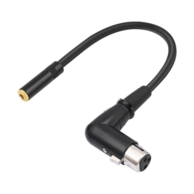 3.5mm Female to XLR Female Elbow Audio Converter Adapter Cable