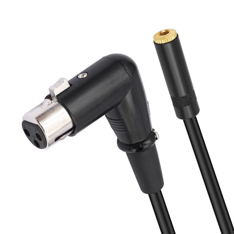 3.5mm Female to XLR Female Elbow Audio Converter Adapter Cable