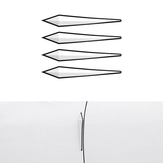 4pcs / Set Car Door Anti-collision PVC Strip, Size: 15x2.5cm