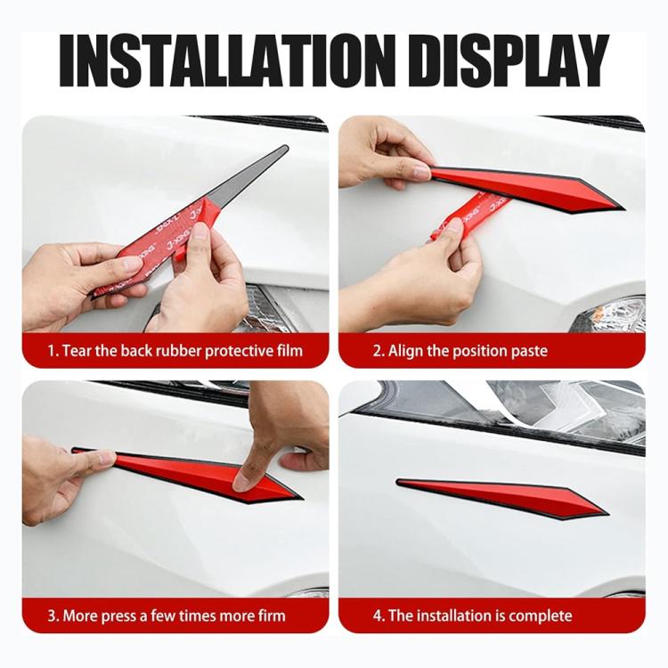 4pcs / Set Car Door Anti-collision PVC Strip, Size: 15x2.5cm