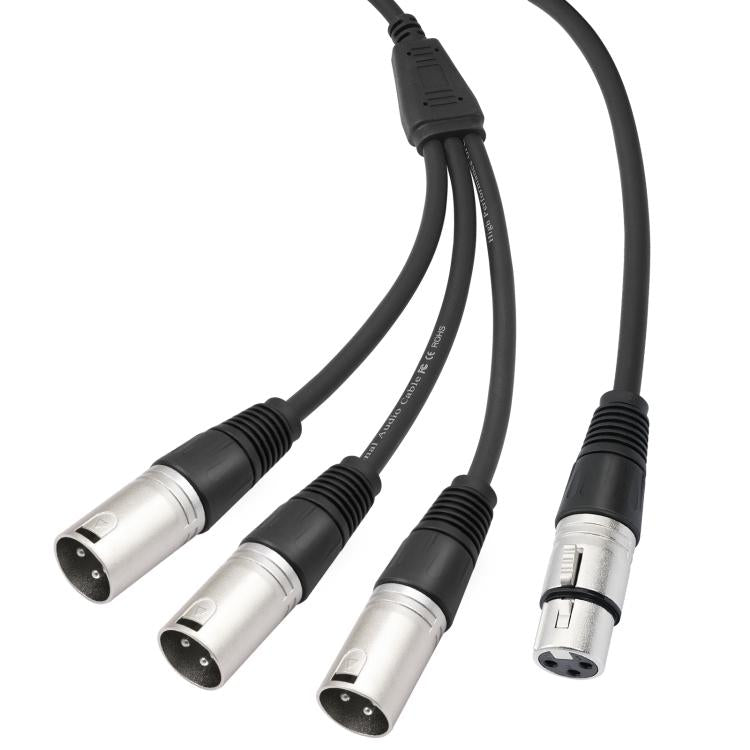 3-Way Splitter Audio Cable, Length: 60cm