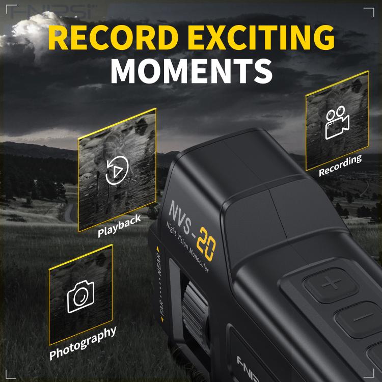 FNIRSI NVS-20 Small Portable Outdoor 4K Full Color HD Infrared Night Vision Device, NVS-20