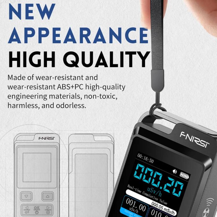 FNIRSI GC-02 Personal Radiation Detector with Alarm