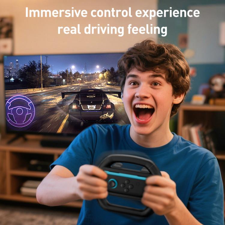 For Nintendo Switch 2 Joy-Con 4pcs iPlay HBS-2813-C Simple Racing Steering Wheel Controller