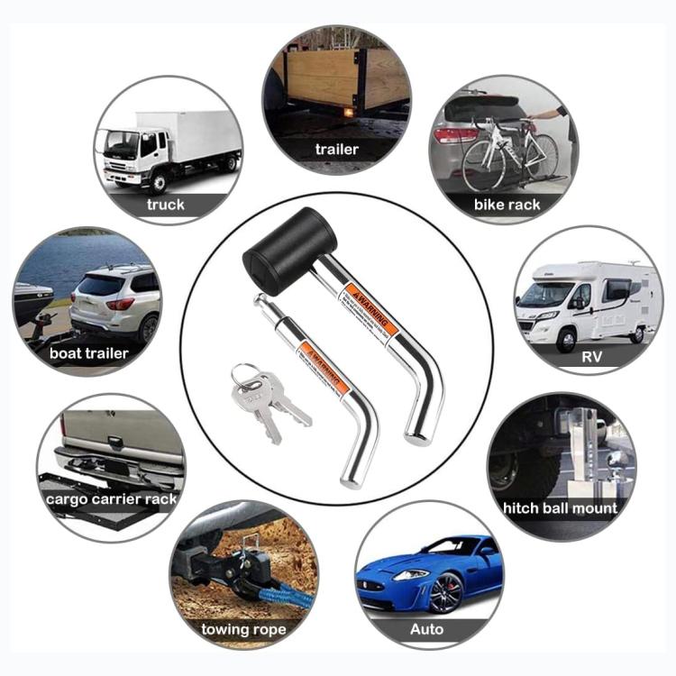 5/8 inch and 1/2 inch Car American Towing Hitch Metal Lock