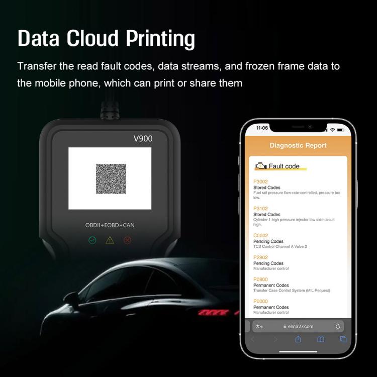 V900 Car Engine Transmission Diagnostic Scanner Tool Car Fault Detector