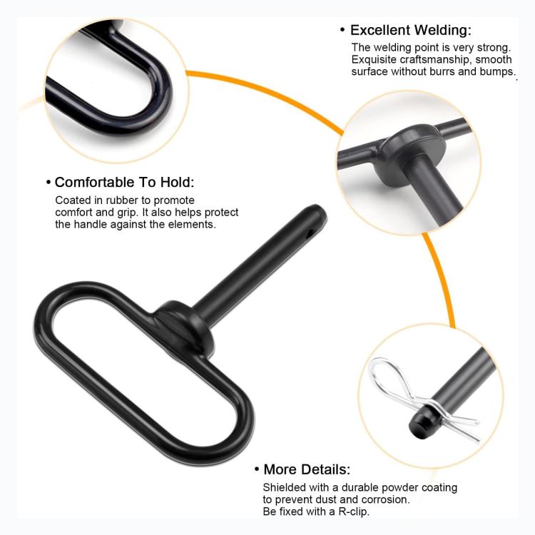 2pcs 5/8 inch Lawn Tow Behind Attachment Hitch Tractor Towing Hitch Pin