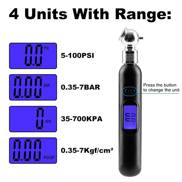 Car LCD display Portable Tire Monitoring Gauge Tire Pressure Tool