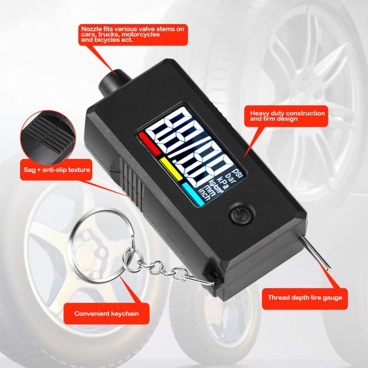Car Digital Tire Pressure Gauge and Tire Tread Depth Gauge