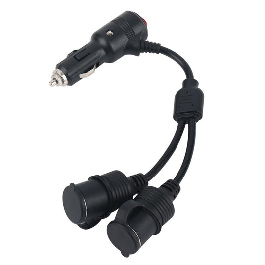 12V-24V 2 in 1 Car Cigarette Lighter Extension Cable with Switch