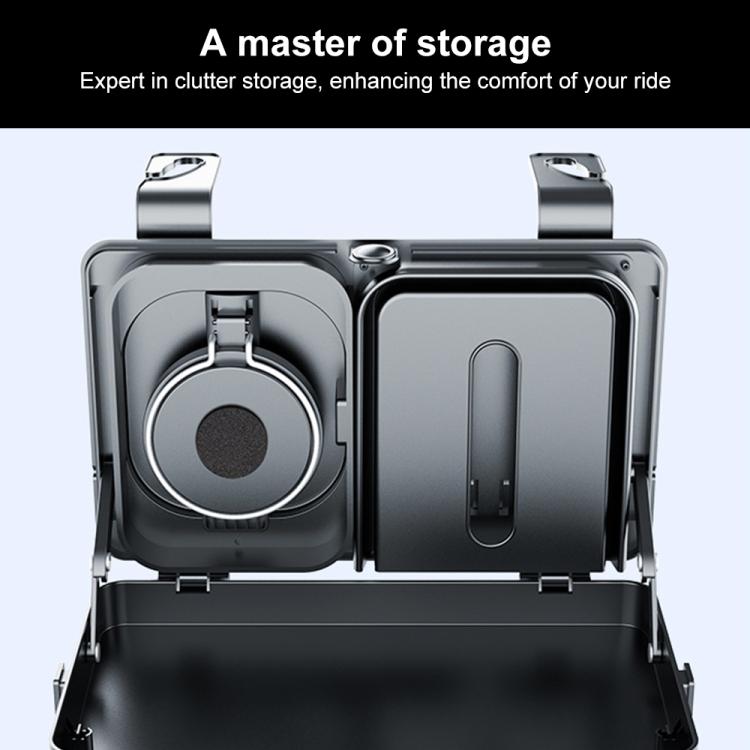 K255 Car Seat Back Storage Rack Multifunctional Tissue Box Water Cup Holder Car Rear Seat Tray Desk