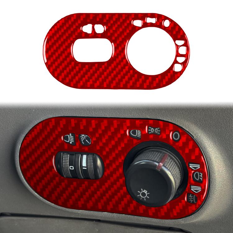 Carbon Fiber Car Headlight Switch Decorative Sticker for SEAT Ibiza 2003-2008, Right Driver