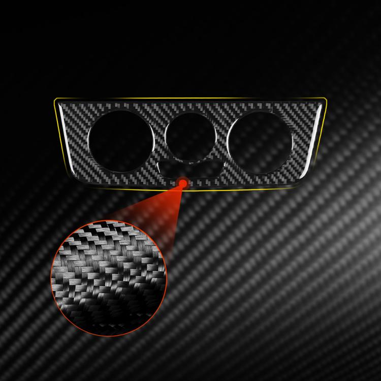 Carbon Fiber Car Air Conditioner Switch Panel A Decorative Sticker for SEAT Ibiza 2009-2014, Left and Right Driver