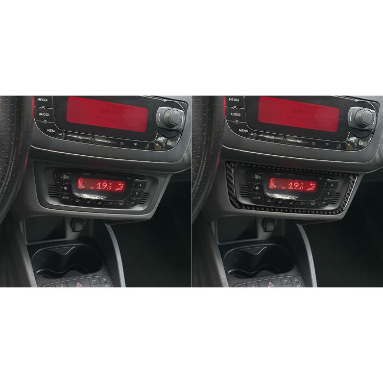 Carbon Fiber Car Air Conditioner Switch Panel B Decorative Sticker for SEAT Ibiza 2009-2014, Left and Right Driver
