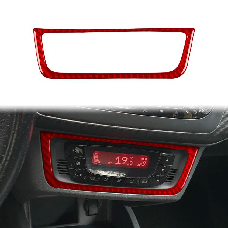 Carbon Fiber Car Air Conditioner Switch Panel B Decorative Sticker for SEAT Ibiza 2009-2014, Left and Right Driver
