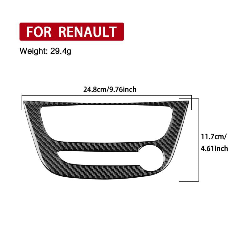 Carbon Fiber Car Air Conditioner Panel A Decorative Sticker for Renault Fluence 2009-2017 / Megane 2008-2016, Left and Right Driver