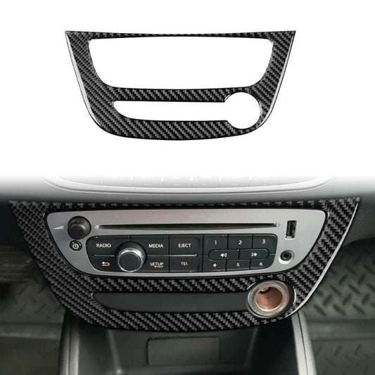 Carbon Fiber Car Air Conditioner Panel A Decorative Sticker for Renault Fluence 2009-2017 / Megane 2008-2016, Left and Right Driver