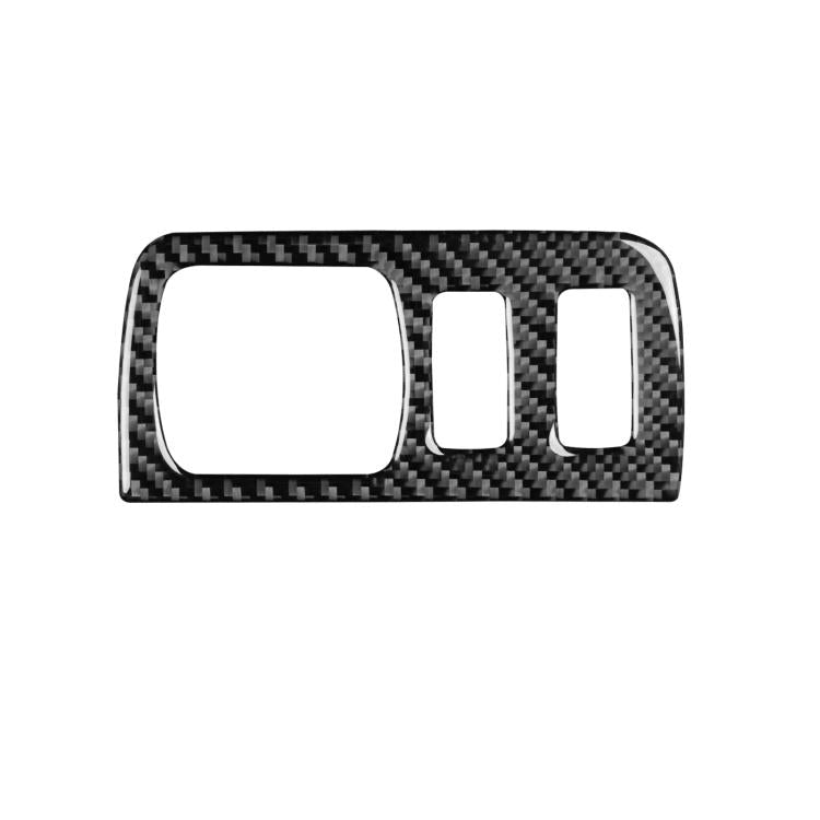 Carbon Fiber Car Headlight Button Frame Decorative Sticker for Renault Fluence 2009-2017 / Megane 2008-2016, Left and Right Driver