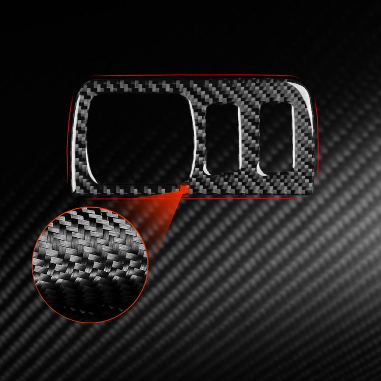 Carbon Fiber Car Headlight Button Frame Decorative Sticker for Renault Fluence 2009-2017 / Megane 2008-2016, Left and Right Driver