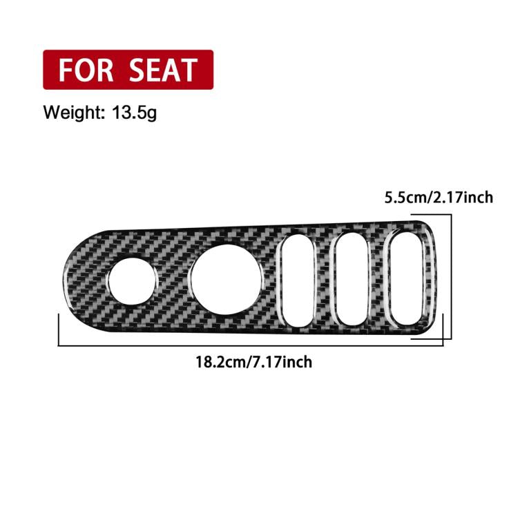 Carbon Fiber Car Rear Mirror Adjustment Switch Frame Decorative Sticker for SEAT Leon 2005-2012, Left and Right Driver