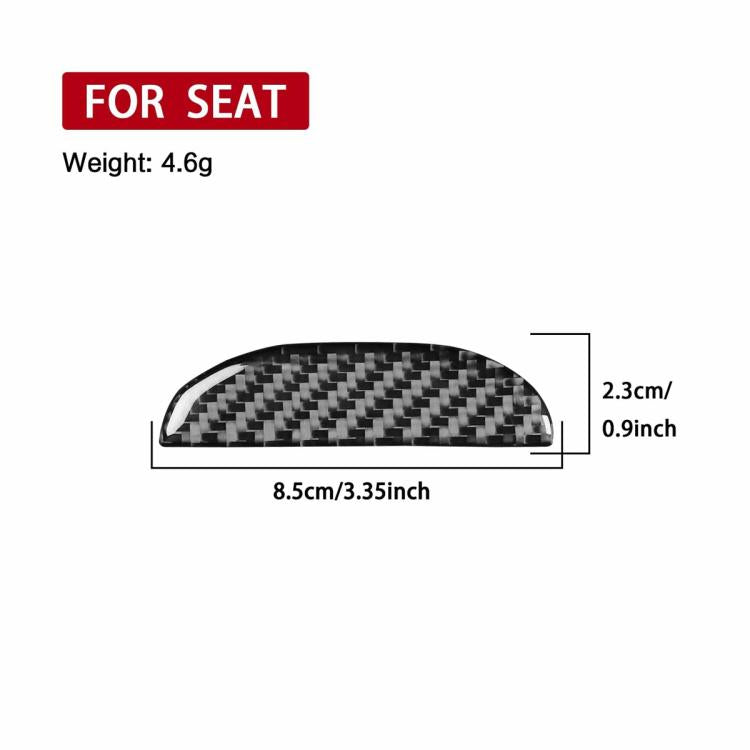 Carbon Fiber Car Passenger Seat Storage Box Handle Decorative Sticker for SEAT Leon 2005-2012, Left and Right Driver