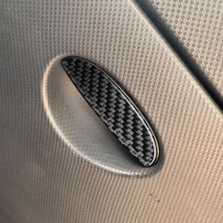 Carbon Fiber Car Passenger Seat Storage Box Handle Decorative Sticker for SEAT Leon 2005-2012, Left and Right Driver