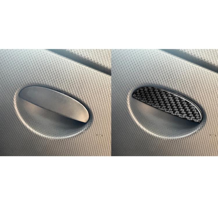 Carbon Fiber Car Passenger Seat Storage Box Handle Decorative Sticker for SEAT Leon 2005-2012, Left and Right Driver