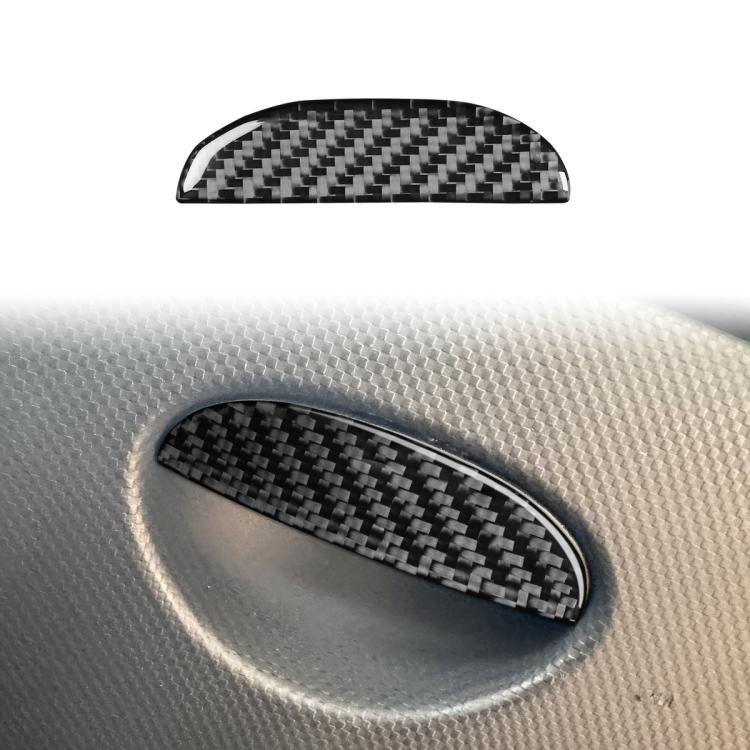 Carbon Fiber Car Passenger Seat Storage Box Handle Decorative Sticker for SEAT Leon 2005-2012, Left and Right Driver