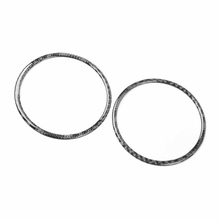 2pcs/Set Carbon Fiber Car AC Two Sides Air Outlet Decorative Sticker for SEAT Leon 2005-2012, Left and Right Driver