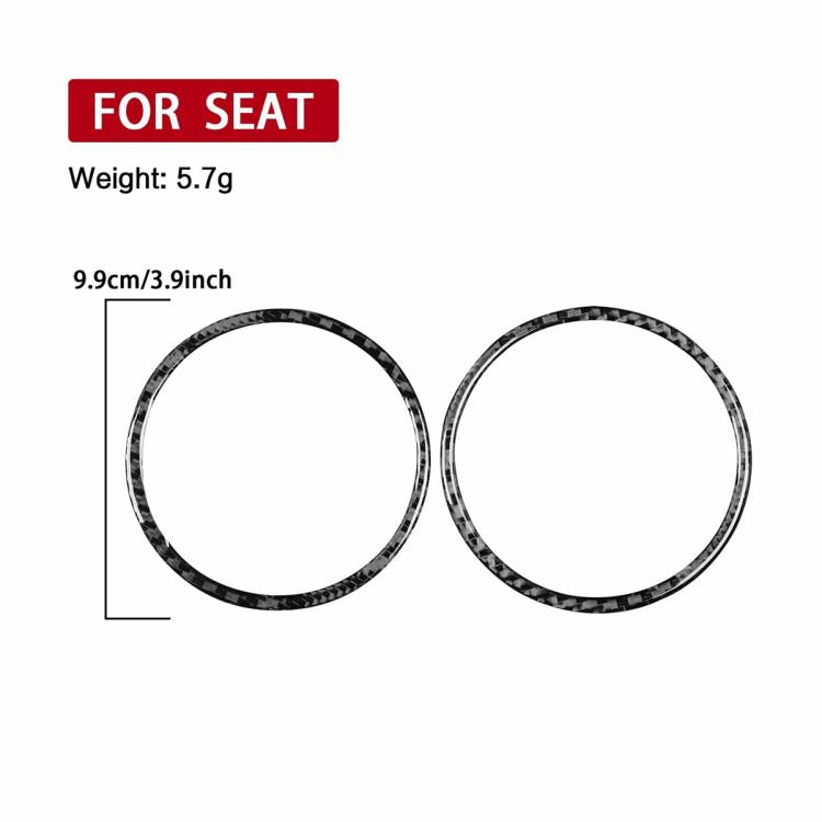 2pcs/Set Carbon Fiber Car AC Two Sides Air Outlet Decorative Sticker for SEAT Leon 2005-2012, Left and Right Driver