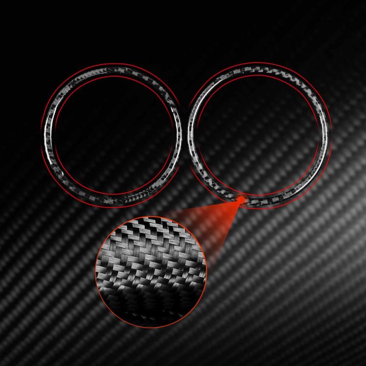 2pcs/Set Carbon Fiber Car AC Two Sides Air Outlet Decorative Sticker for SEAT Leon 2005-2012, Left and Right Driver