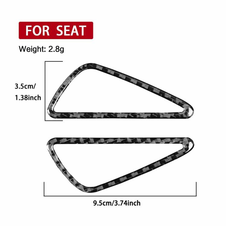 2pcs/Set Carbon Fiber Car Instrument Panel Air Outlet Decorative Sticker for SEAT Leon 2005-2012, Left and Right Driver