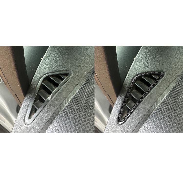 2pcs/Set Carbon Fiber Car Instrument Panel Air Outlet Decorative Sticker for SEAT Leon 2005-2012, Left and Right Driver
