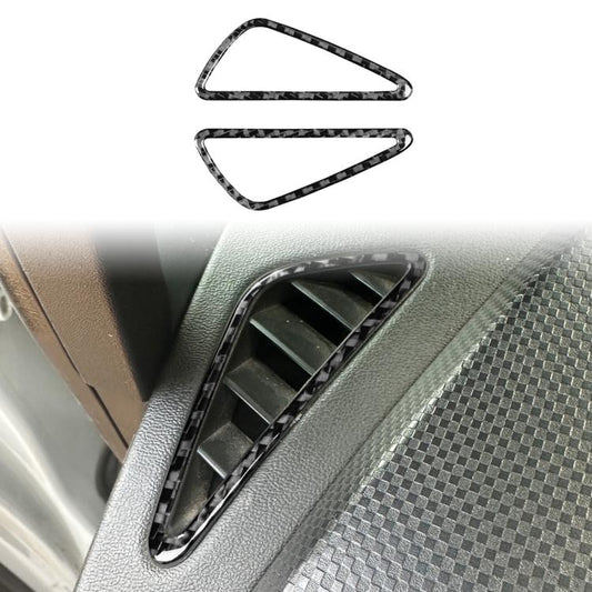 2pcs/Set Carbon Fiber Car Instrument Panel Air Outlet Decorative Sticker for SEAT Leon 2005-2012, Left and Right Driver