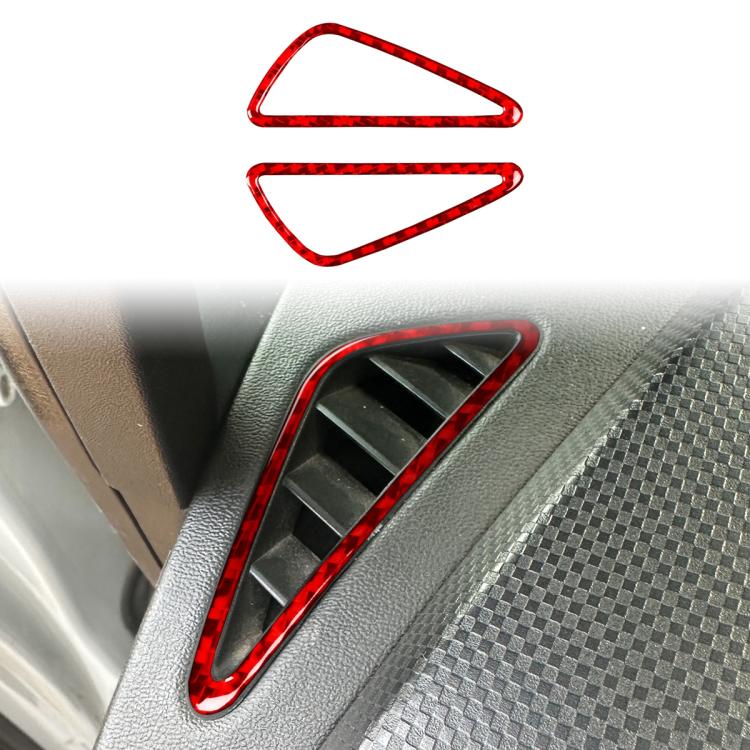 2pcs/Set Carbon Fiber Car Instrument Panel Air Outlet Decorative Sticker for SEAT Leon 2005-2012, Left and Right Driver