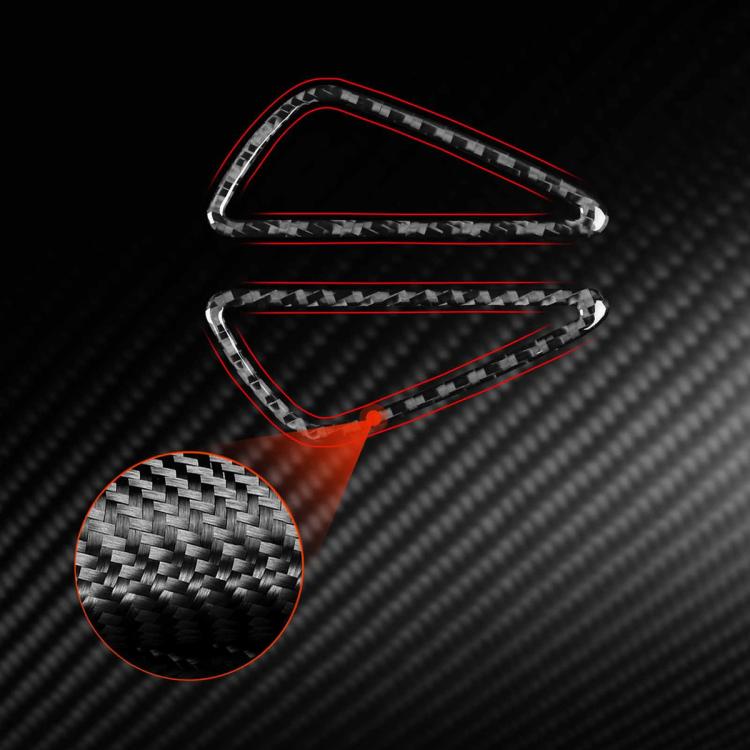 2pcs/Set Carbon Fiber Car Instrument Panel Air Outlet Decorative Sticker for SEAT Leon 2005-2012, Left and Right Driver