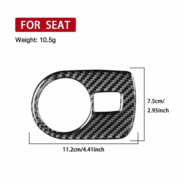Carbon Fiber Car Headlight Switch Panel Decorative Sticker for SEAT Leon 2005-2012
