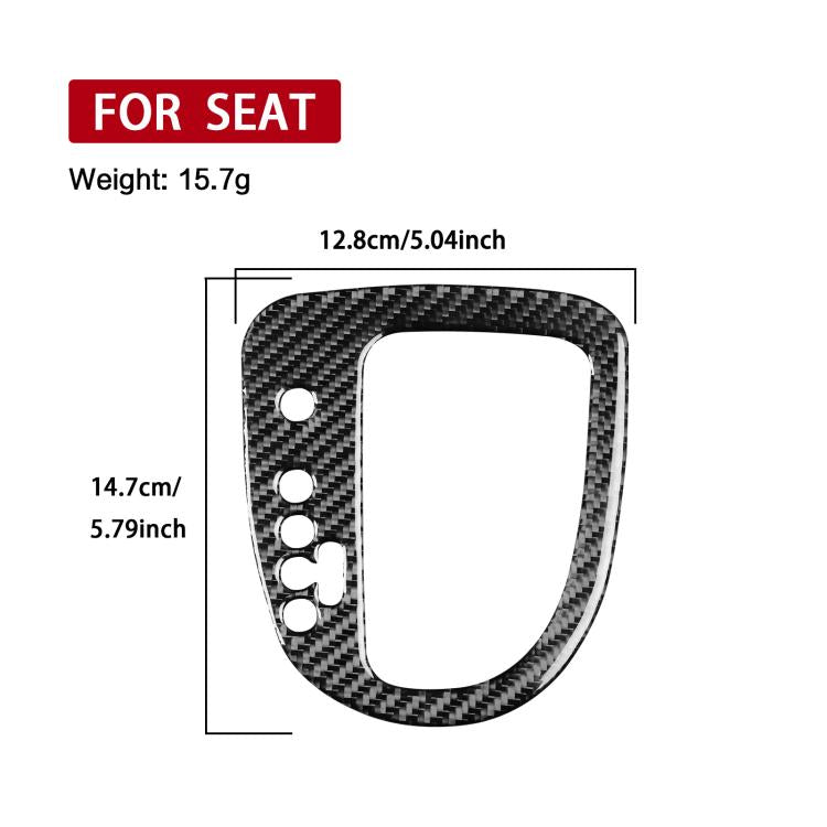 Carbon Fiber Car Gear Position Panel Decorative Sticker for SEAT Leon 2005-2012