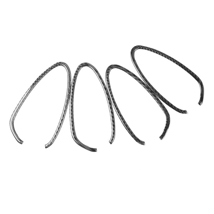 4pcs/Set Carbon Fiber Car Inner Door Handle Panel Decorative Sticker for SEAT Leon 2005-2012, Left and Right Driver