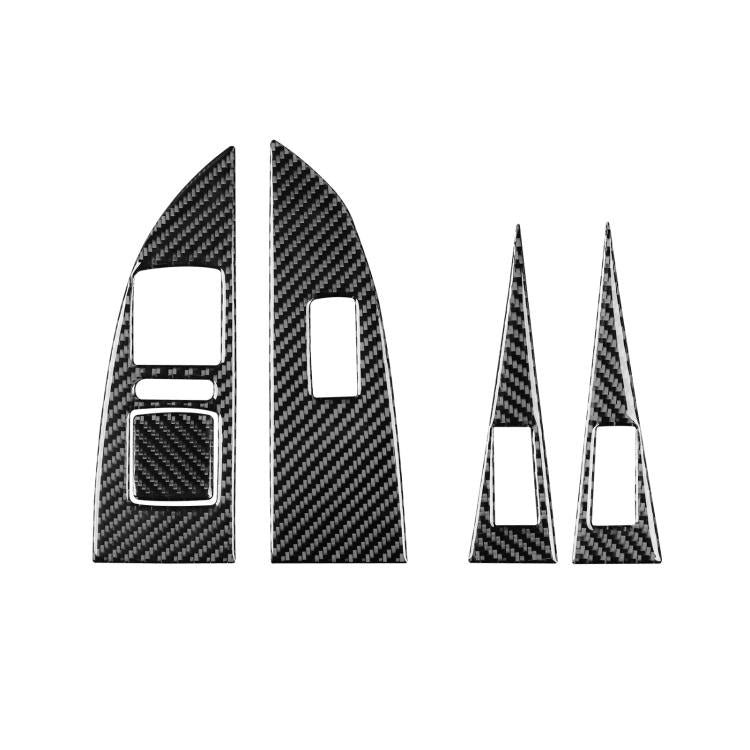 5pcs/Set Carbon Fiber Car Lifting Panel Decorative Sticker for SEAT Leon 2005-2012