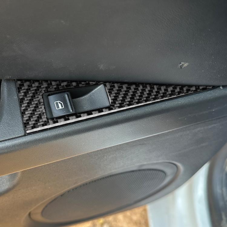 5pcs/Set Carbon Fiber Car Lifting Panel Decorative Sticker for SEAT Leon 2005-2012