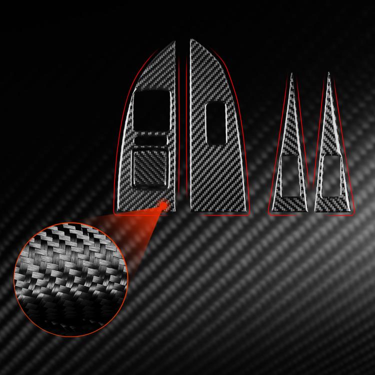 5pcs/Set Carbon Fiber Car Lifting Panel Decorative Sticker for SEAT Leon 2005-2012