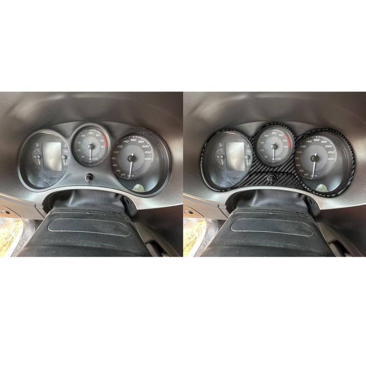 2pcs/Set Carbon Fiber Car Speedometer Surrounded Panel Decorative Sticker for SEAT Leon 2005-2012, Left and Right Driver
