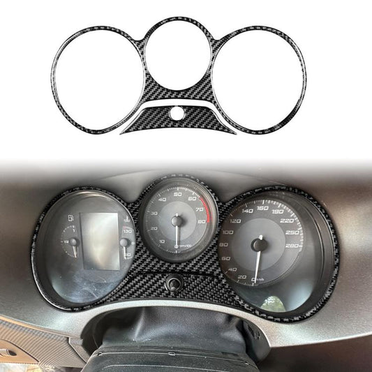 2pcs/Set Carbon Fiber Car Speedometer Surrounded Panel Decorative Sticker for SEAT Leon 2005-2012, Left and Right Driver
