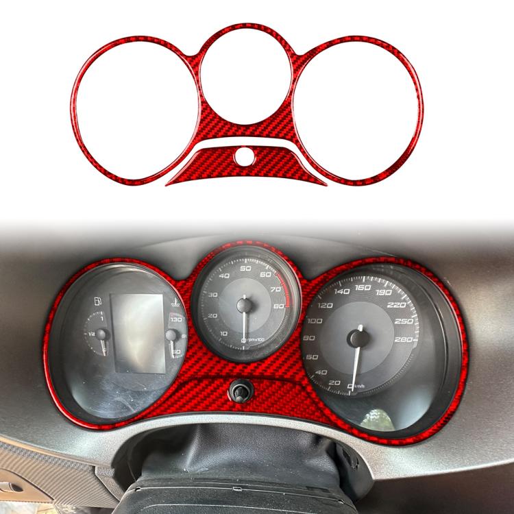 2pcs/Set Carbon Fiber Car Speedometer Surrounded Panel Decorative Sticker for SEAT Leon 2005-2012, Left and Right Driver