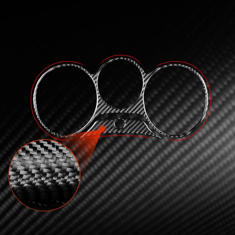 2pcs/Set Carbon Fiber Car Speedometer Surrounded Panel Decorative Sticker for SEAT Leon 2005-2012, Left and Right Driver