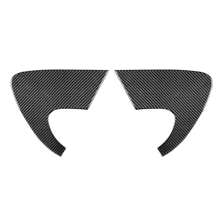 2pcs/Set Carbon Fiber Car Rear Triangle Window Decorative Sticker for SEAT Leon 2005-2012, Left and Right Driver